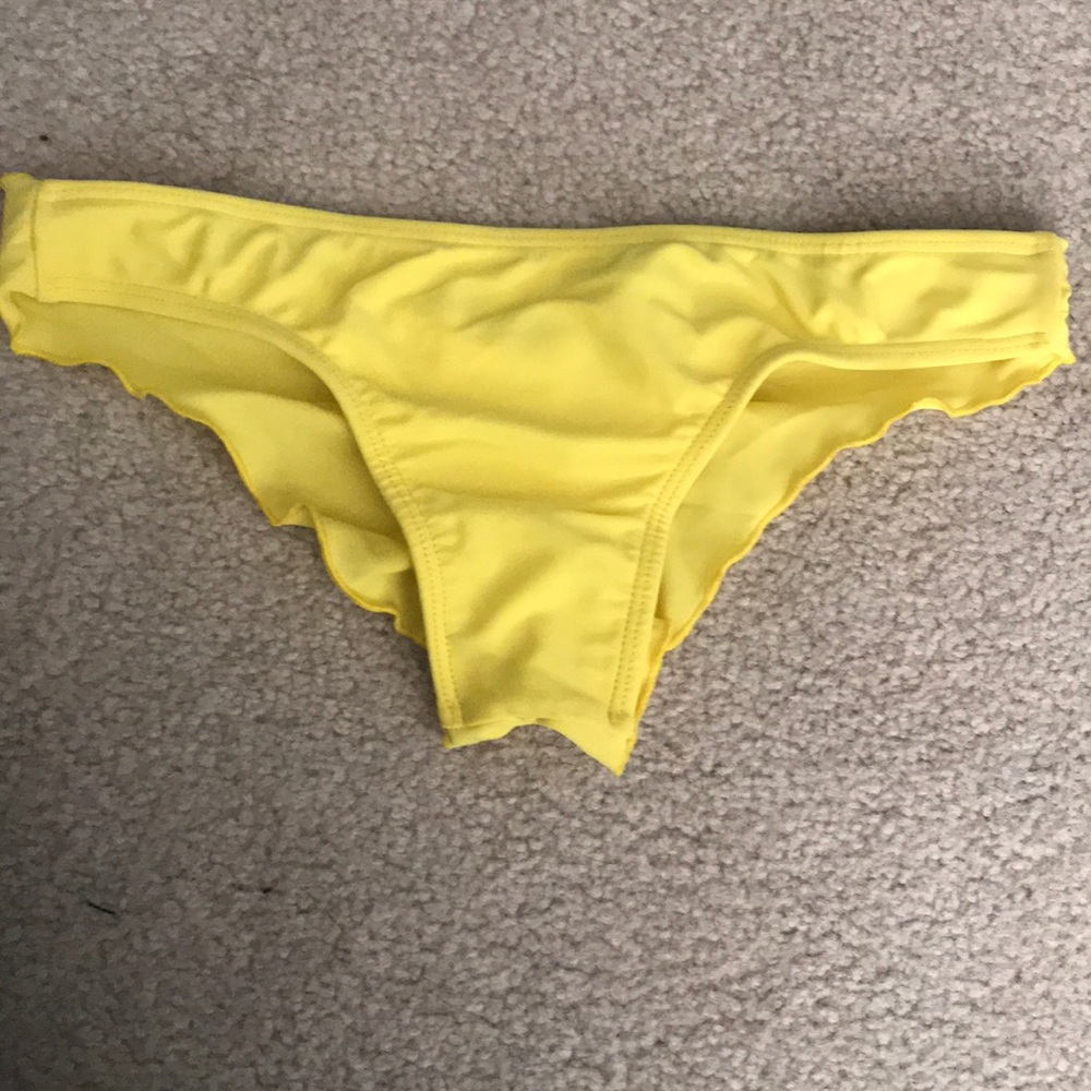 Yellow Scrunched Bikini Bottoms